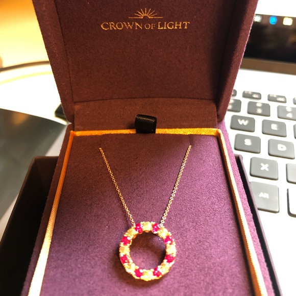 14 Karat Rose Gold Crown of Light Pendant - Picture 2 of 2